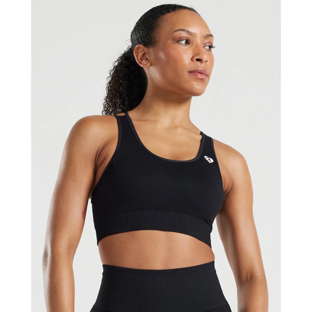 Women's Best Power Seamless Sports Bra Color Black Size Medium